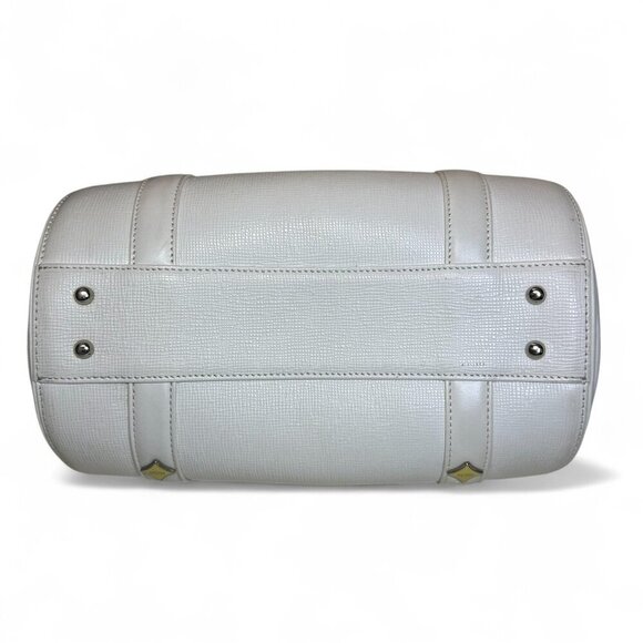 MCM White Leather Papillon Barrel Bag - Picture 5 of 15